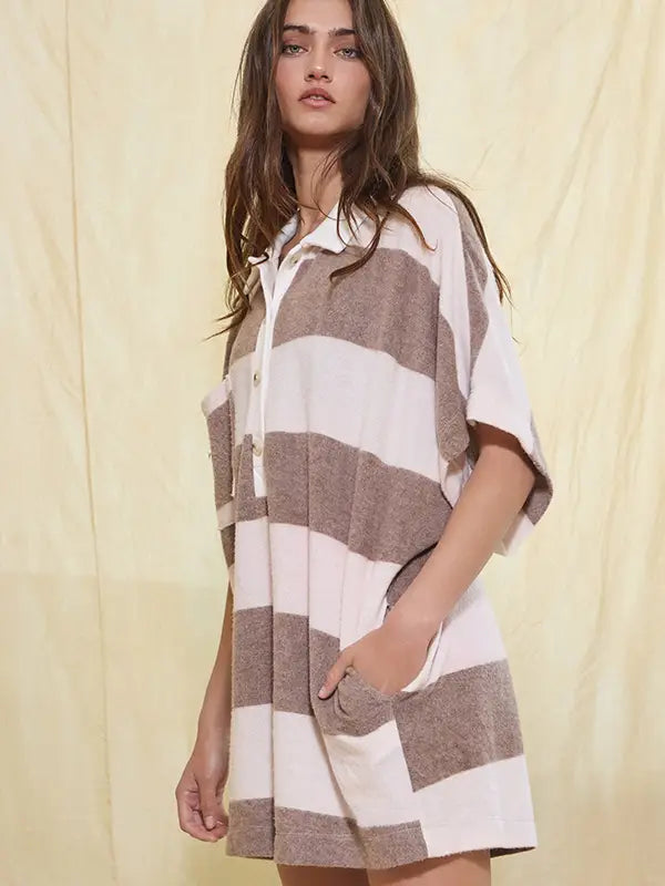 So soft in stripes romper