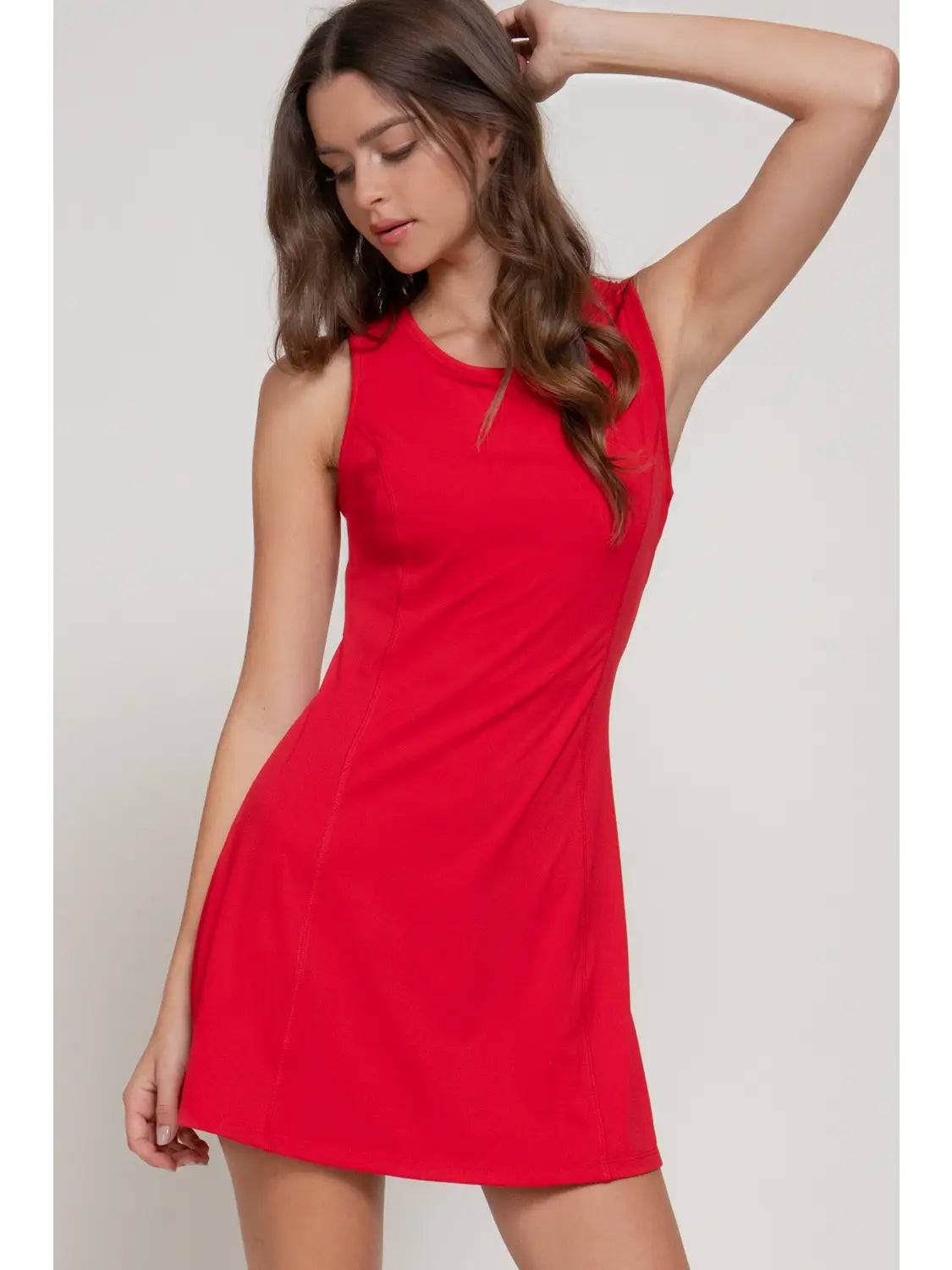 red athletic dress Riley Red Athletic Dress