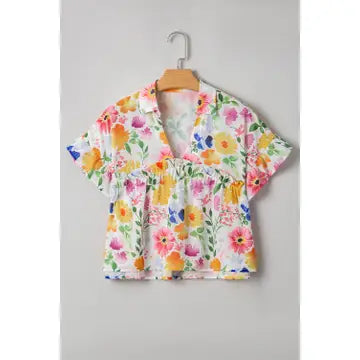 Massy Floral Babydoll Top