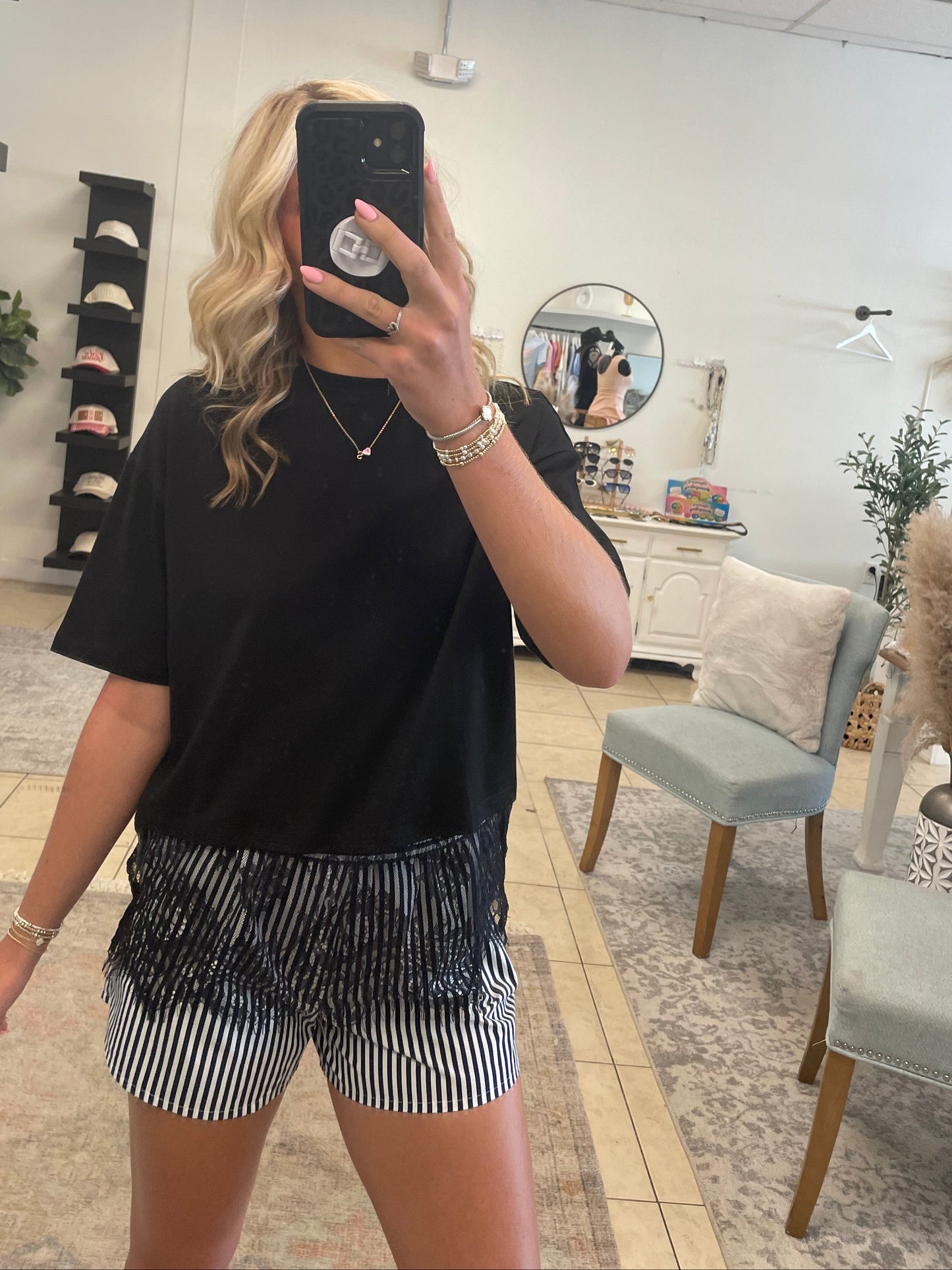 Lace Hem Tee