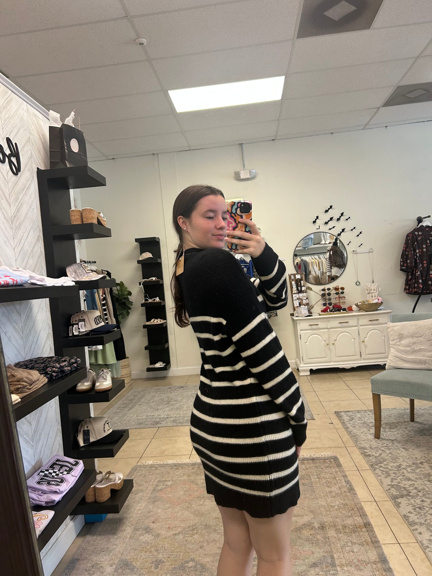 Morgan Stripped Sweater Dress