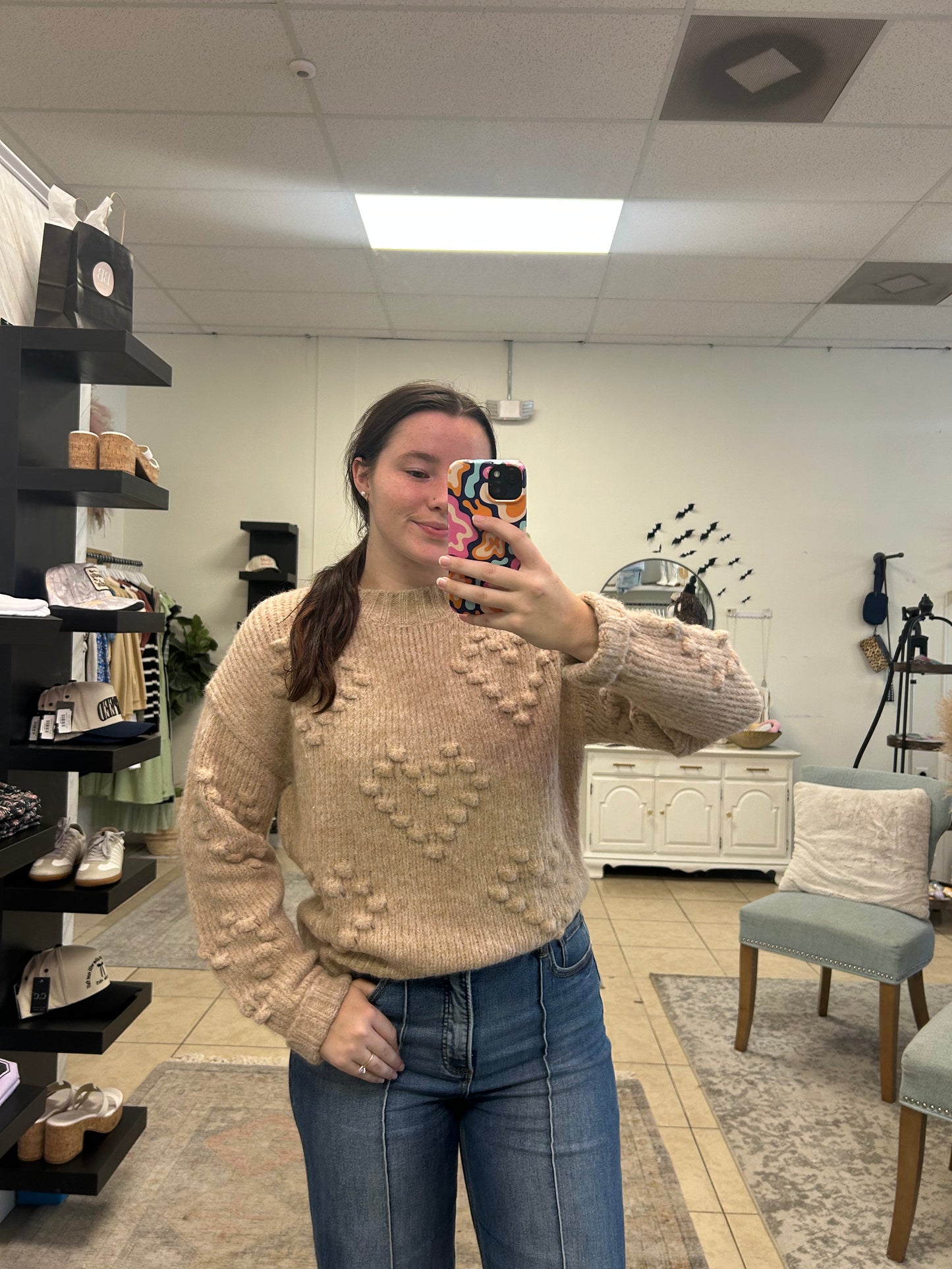 Brunch Babe Heart Sweater
