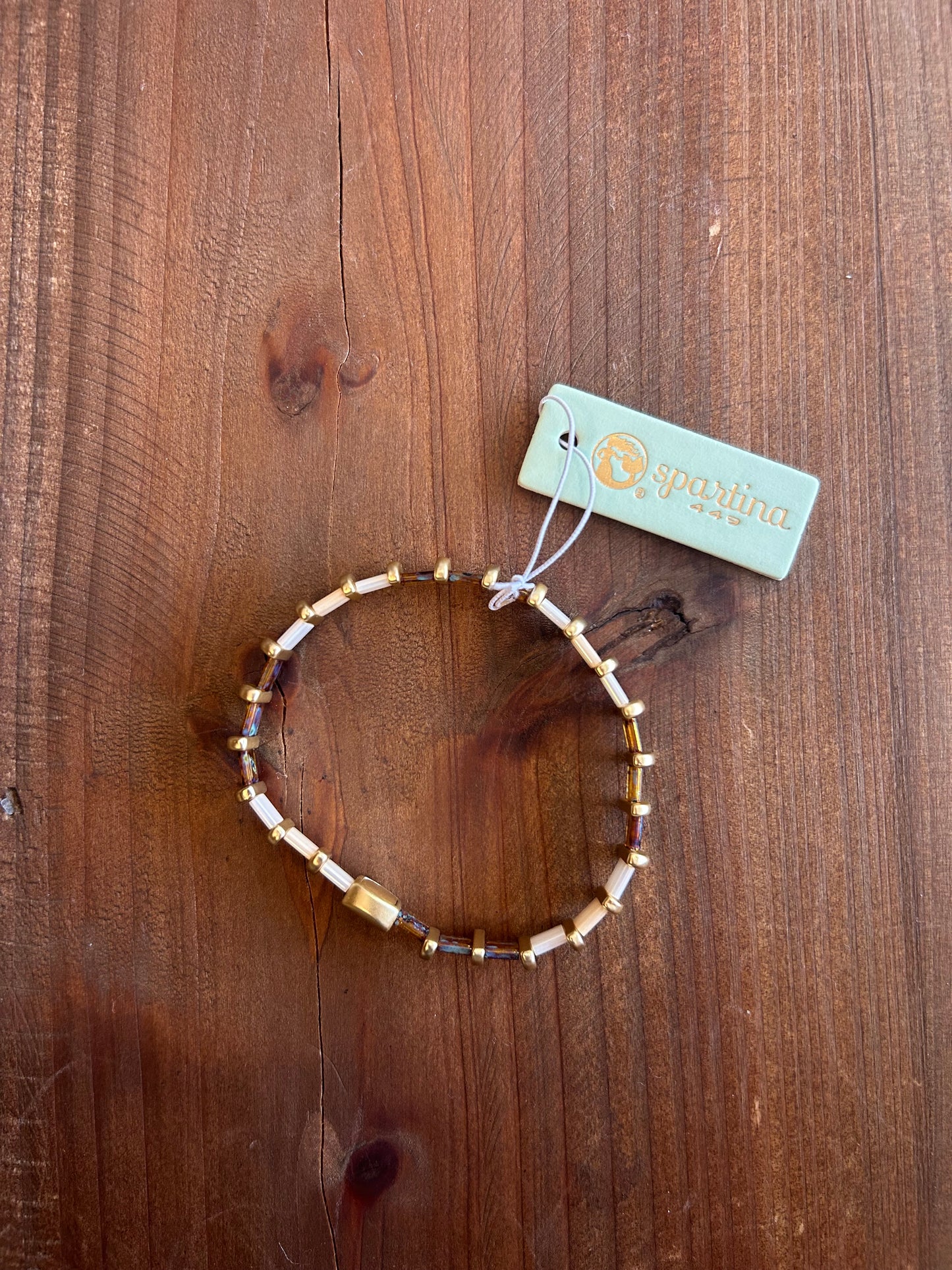 Lila Stretch Bracelet Tortoise/Cream