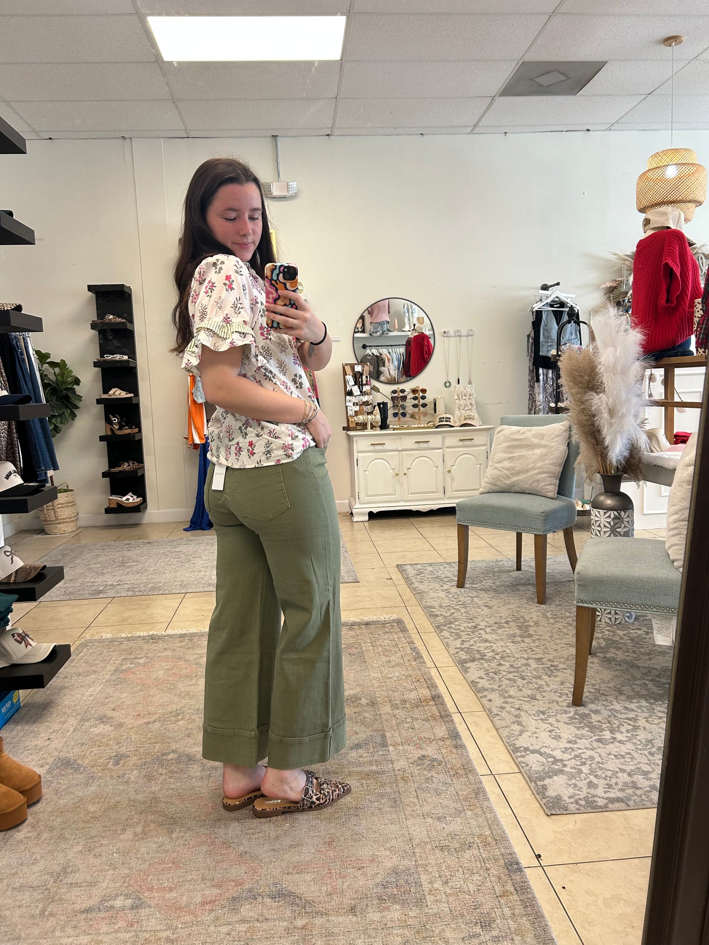 Tallen Olive Cuff Pants