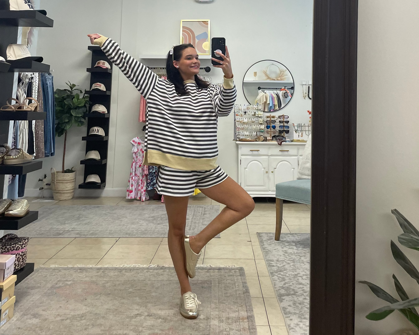 So Breezy Stripe Long Sleeve Top