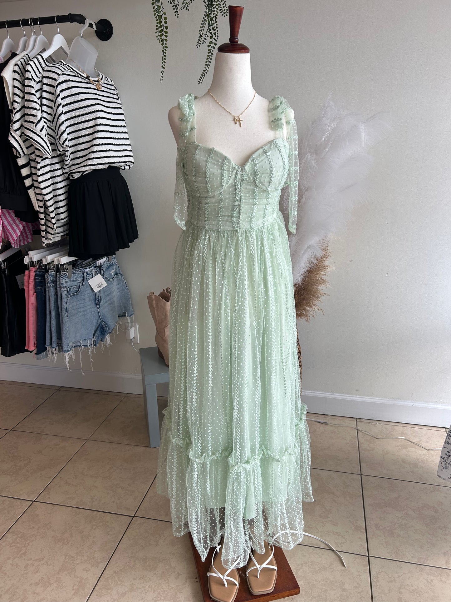 Graceful in Green Dress