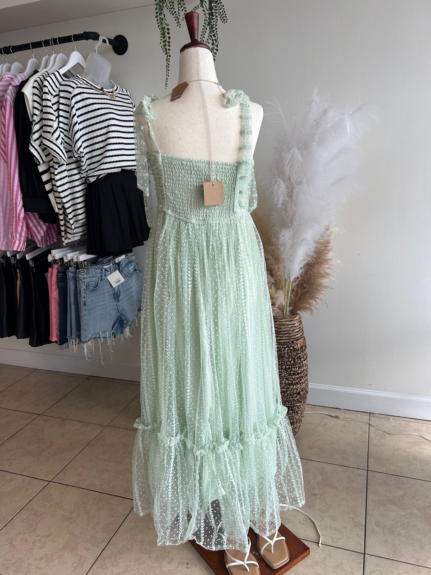 Graceful in Green Dress