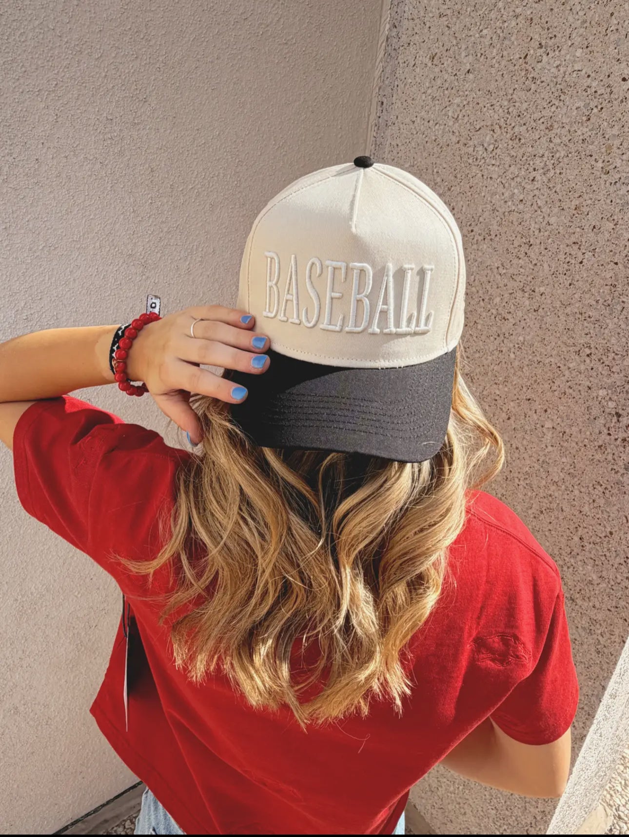 Embroidered Baseball Trucker Hat with Crossed Bats