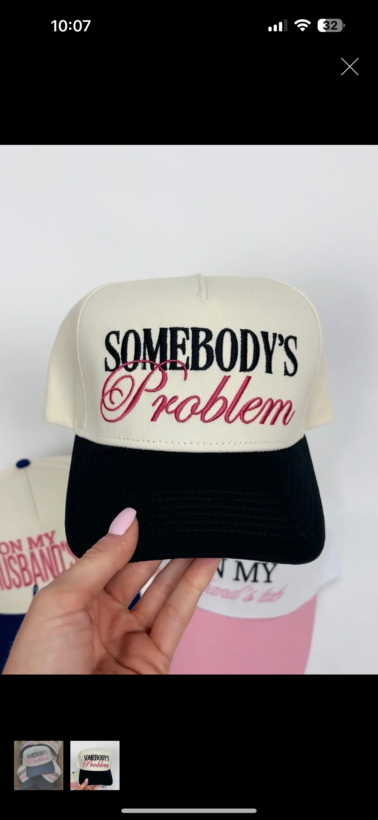 Somebody's Problem Embroidered Trucker Hat