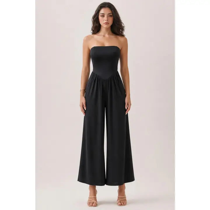 Elevated Edge Strapless Jumpsuit