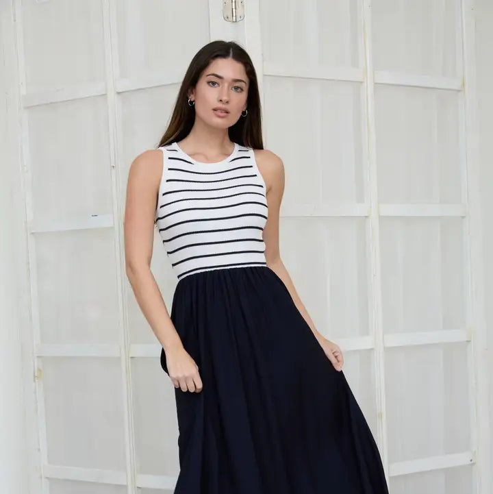 Aly Striped Maxi Dress