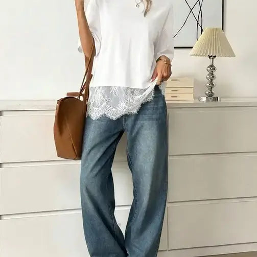 Lace Hem Tee