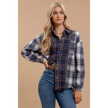 Fall Favorite Flannel Button Top