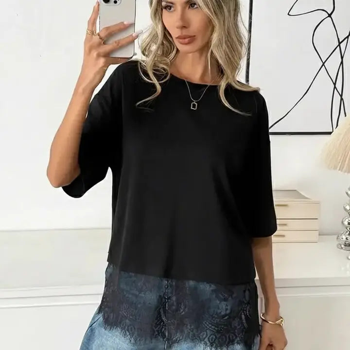 Lace Hem Tee