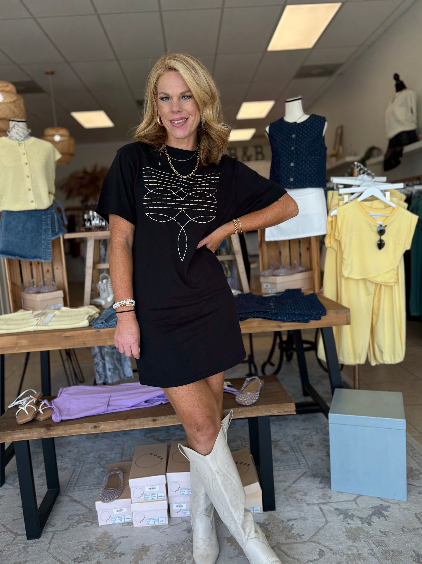 Aubrey Western Tee Shirt Dress