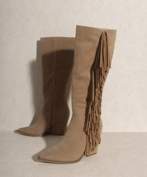 Shelbie Taupe Tassel Boot