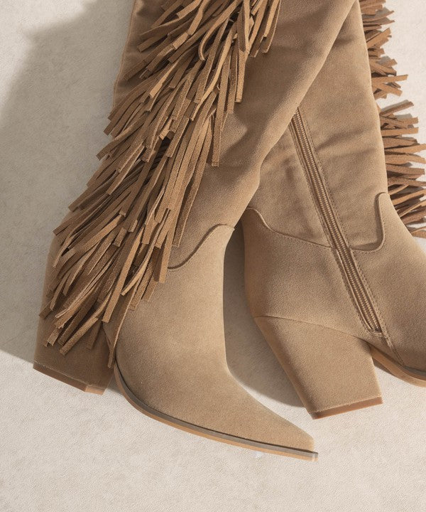 Shelbie Taupe Tassel Boot