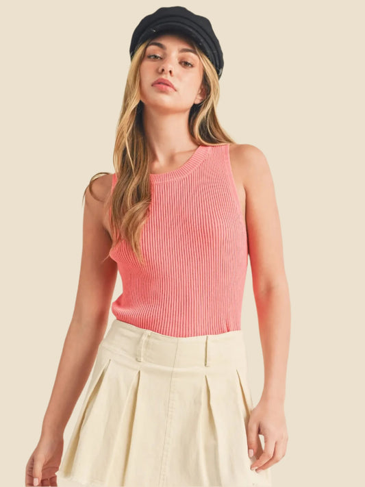 Jadine Coral Tank Top