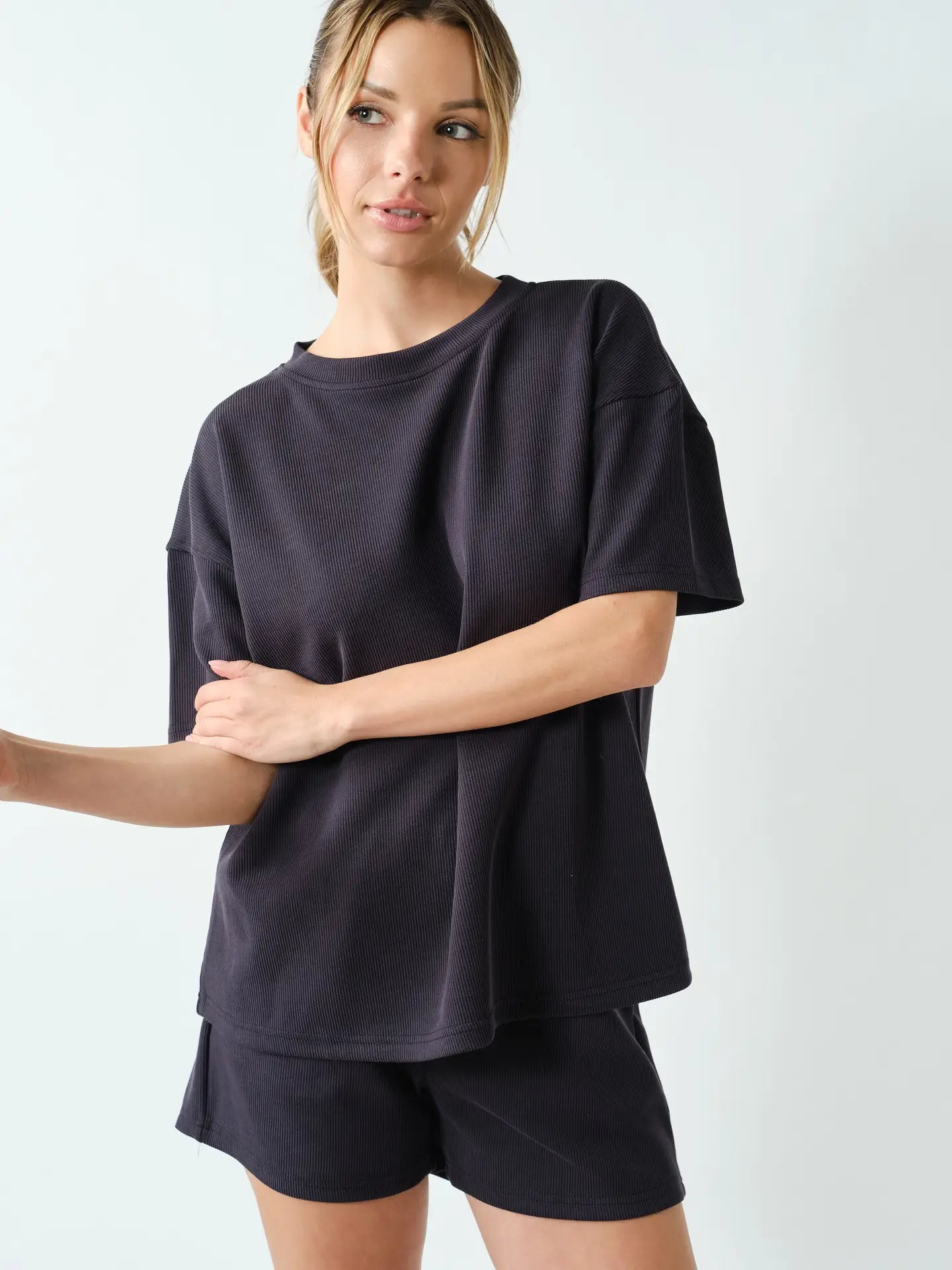 Black Ribbed Set