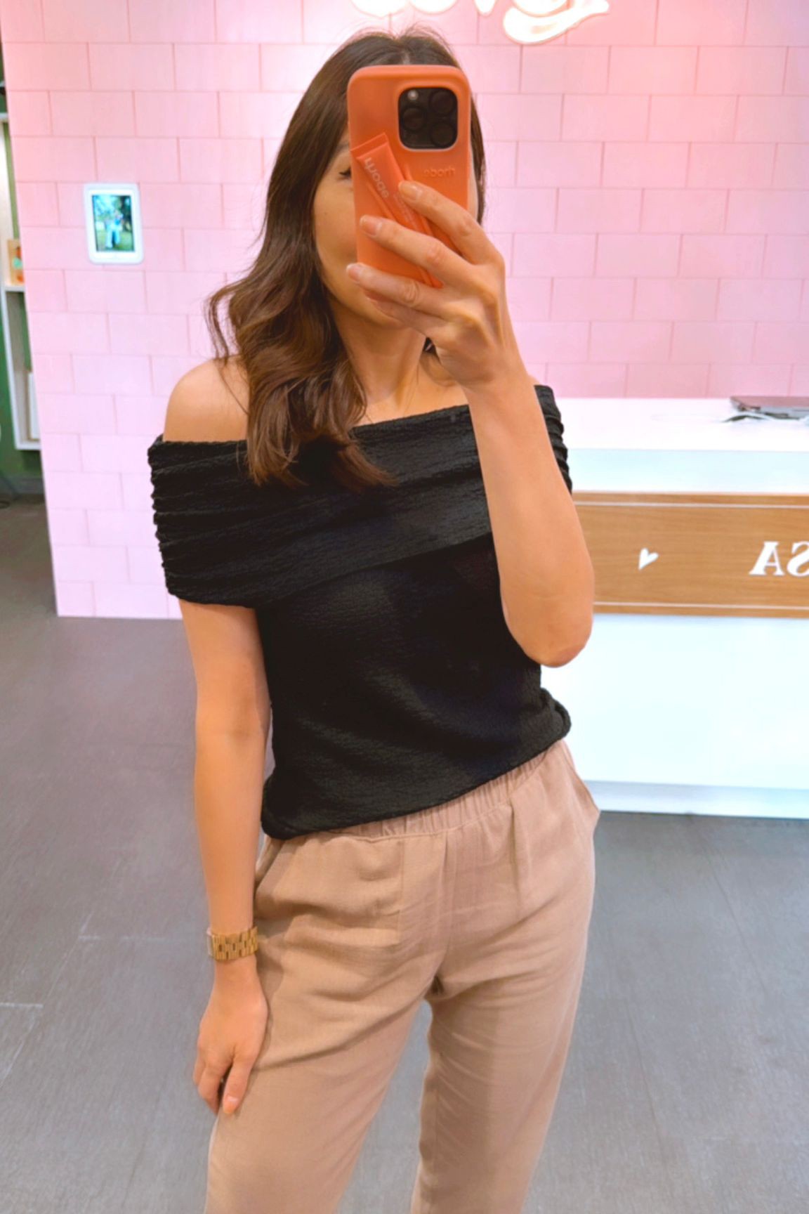 Kari's Black Off The Shoulder Top