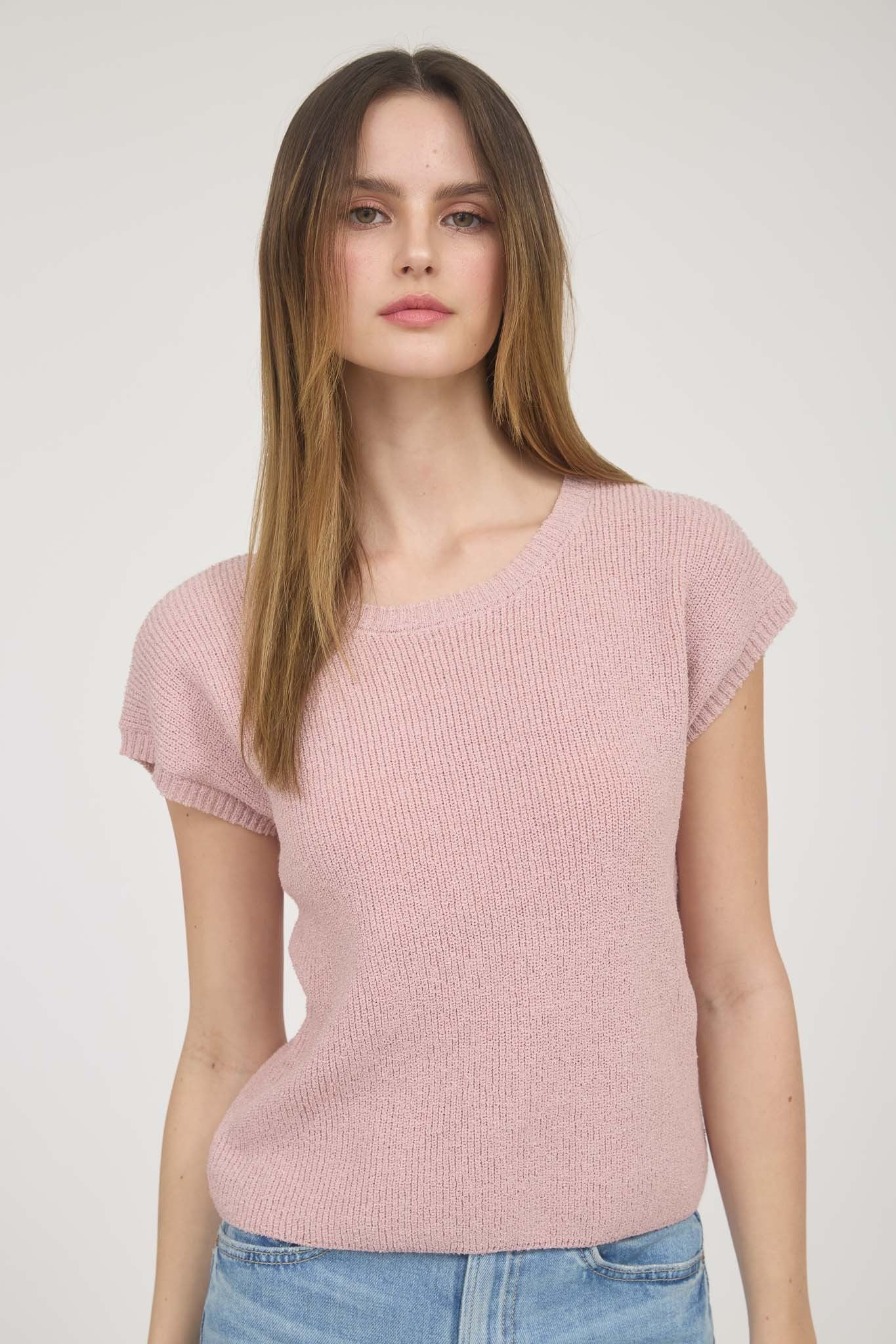 Ava's Blush Sweater Top