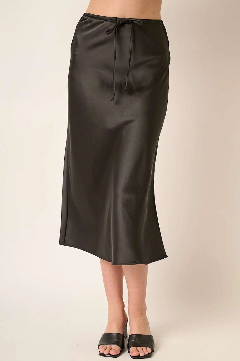 Silky Satin Midi Skirt