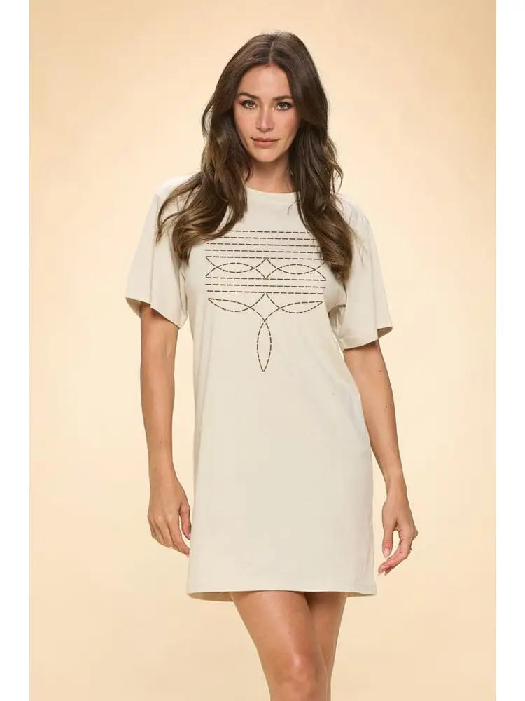Aubrey Western Tee Shirt Dress