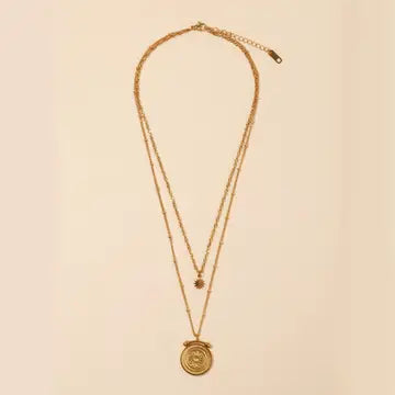 Coin Double Layer Necklace