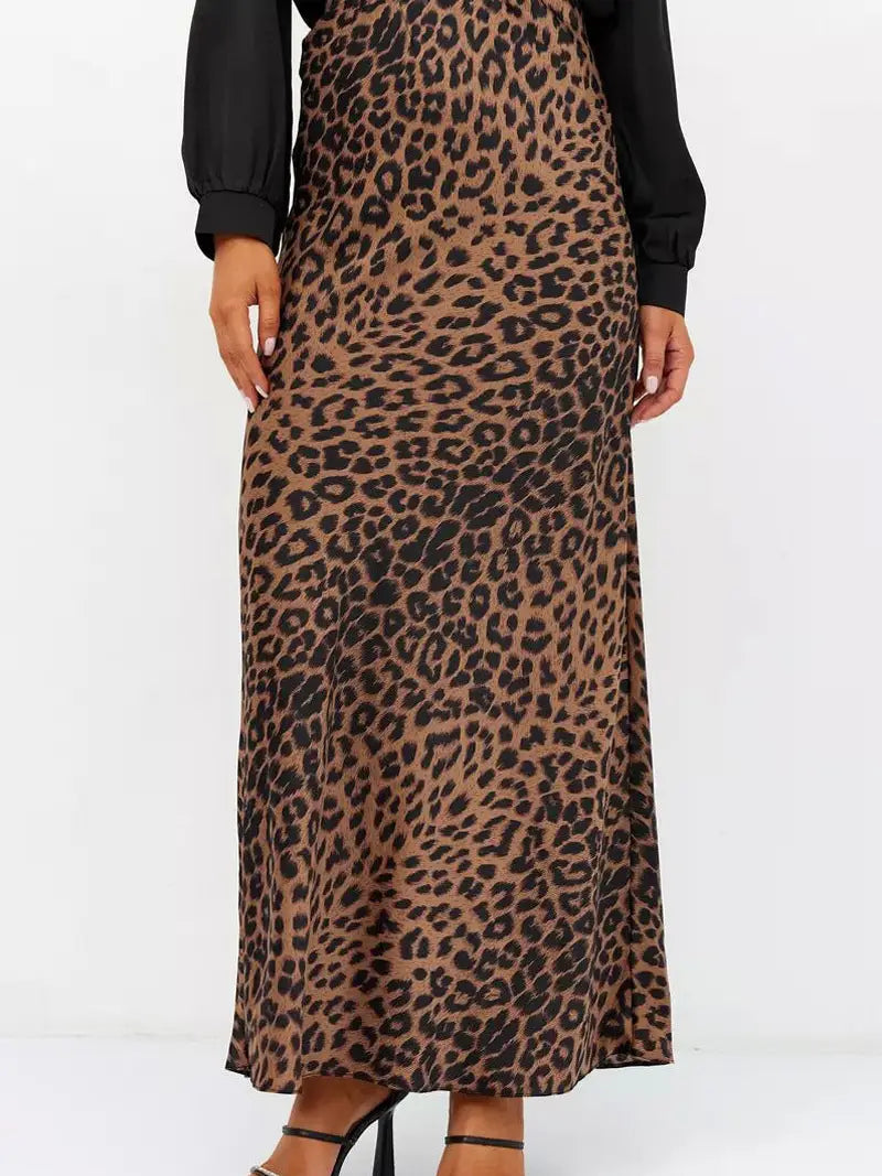 Astr Leopard Skirt
