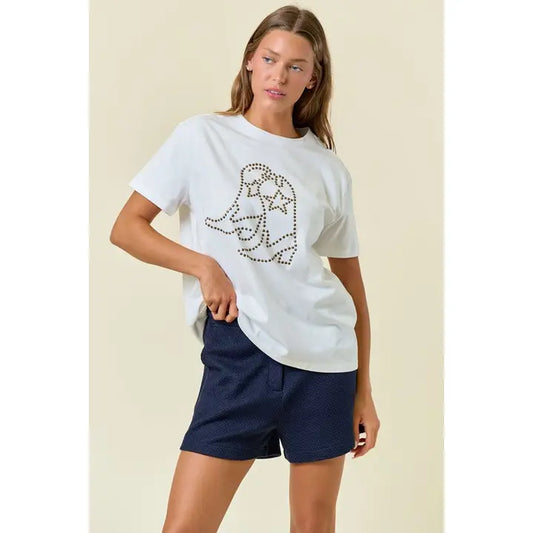 Favorite Boot Studded Tee