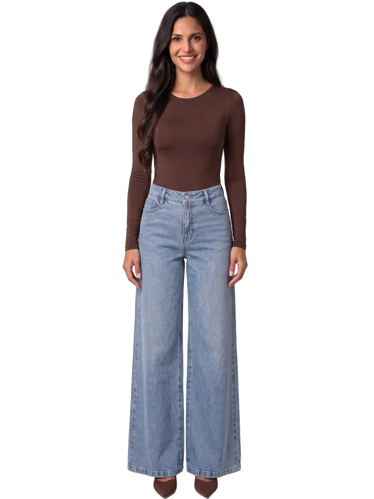 Paige High Rise Wide Leg Denim