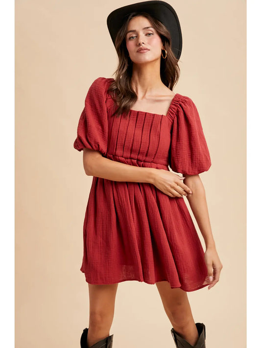Chloe Red Swing Dress