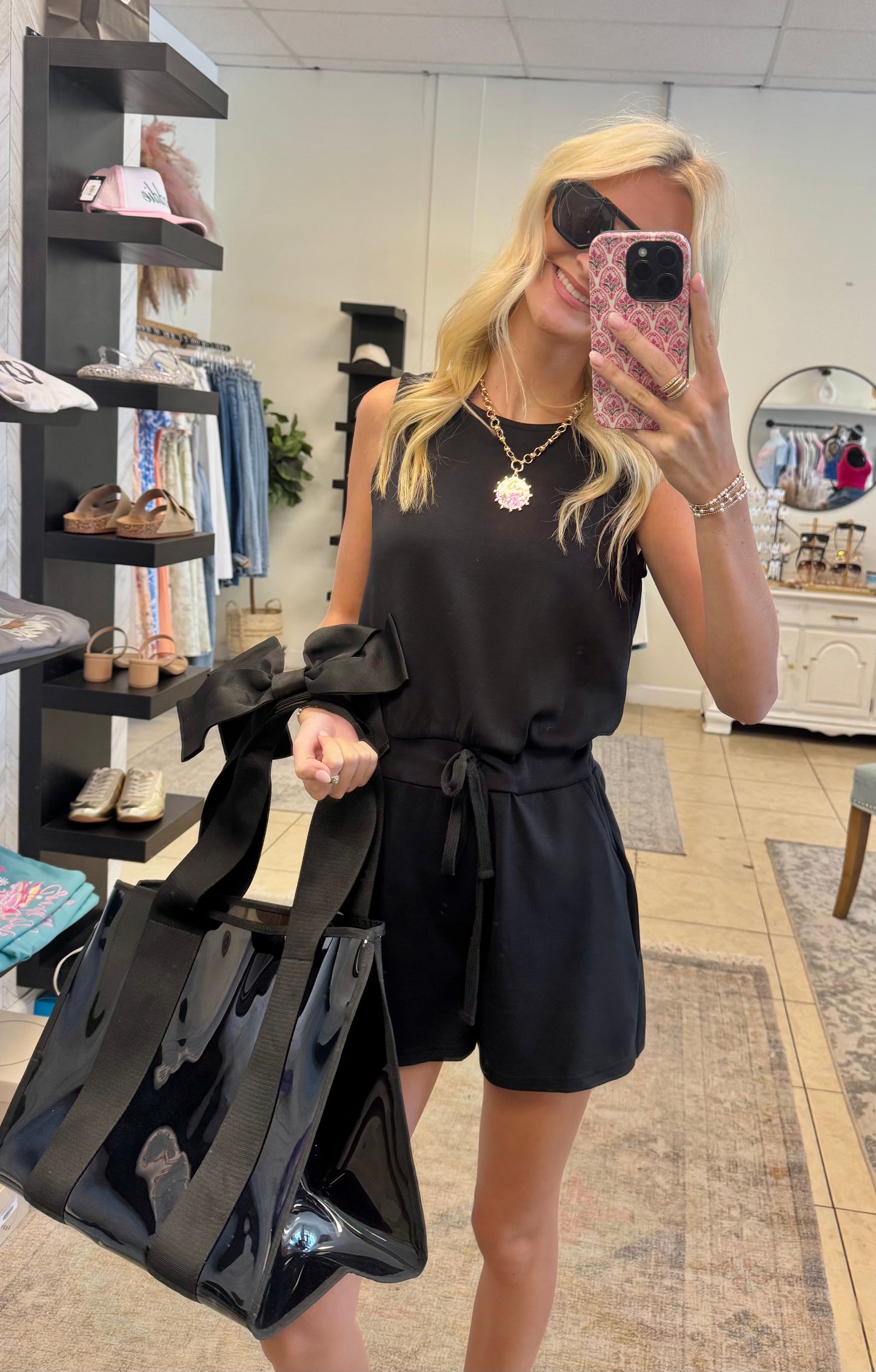 Victoria Black Romper