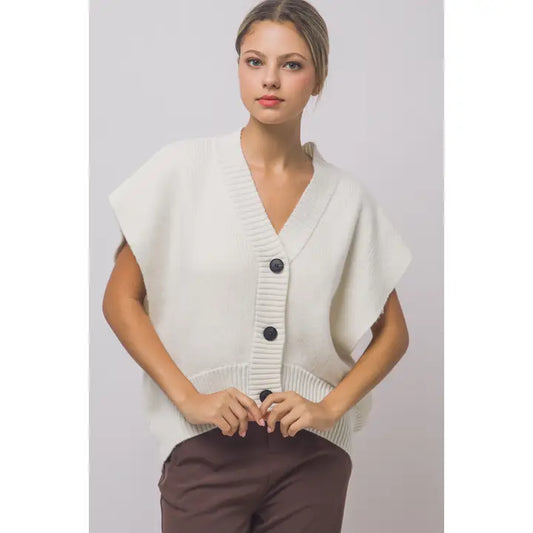 The Harper V-Neck Short Sleeve Cardigan