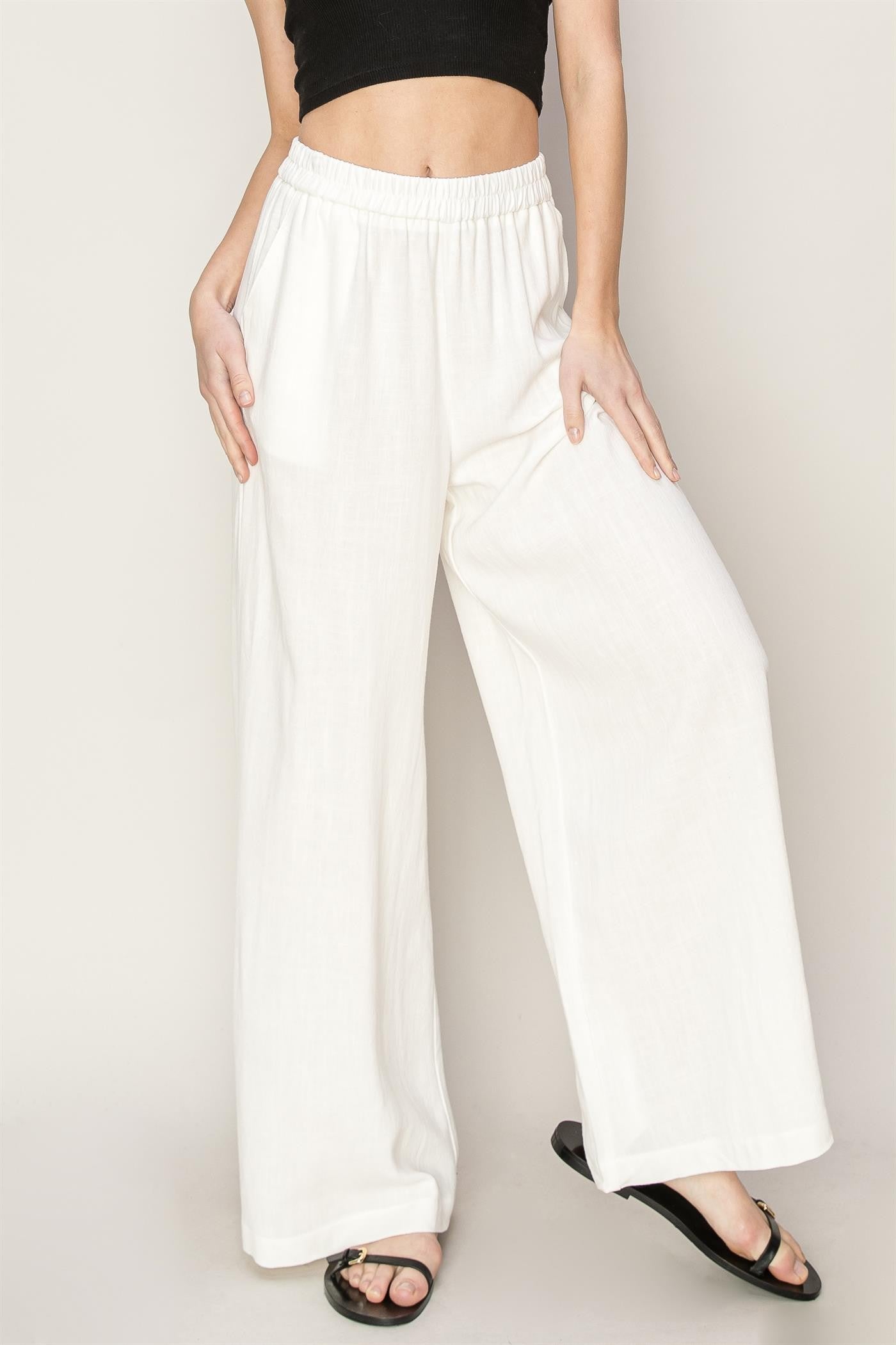 Jessica White Linen Pants