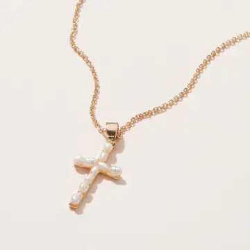 Pearl Cross Necklace