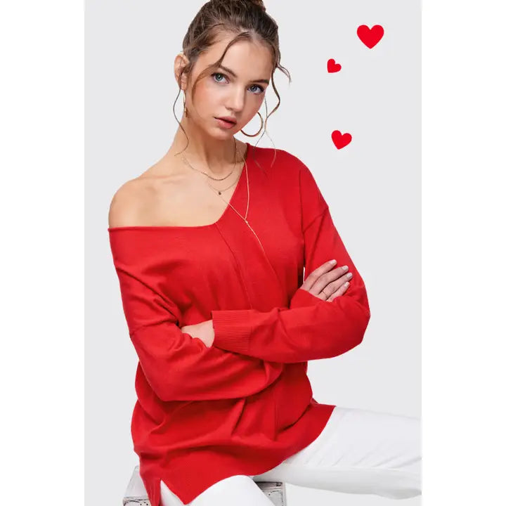 Abby Vneck Lightweight Sweater
