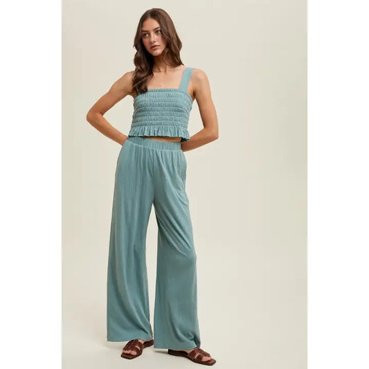 Luna Sage Set - Stretchy Comfortable Lounge Set