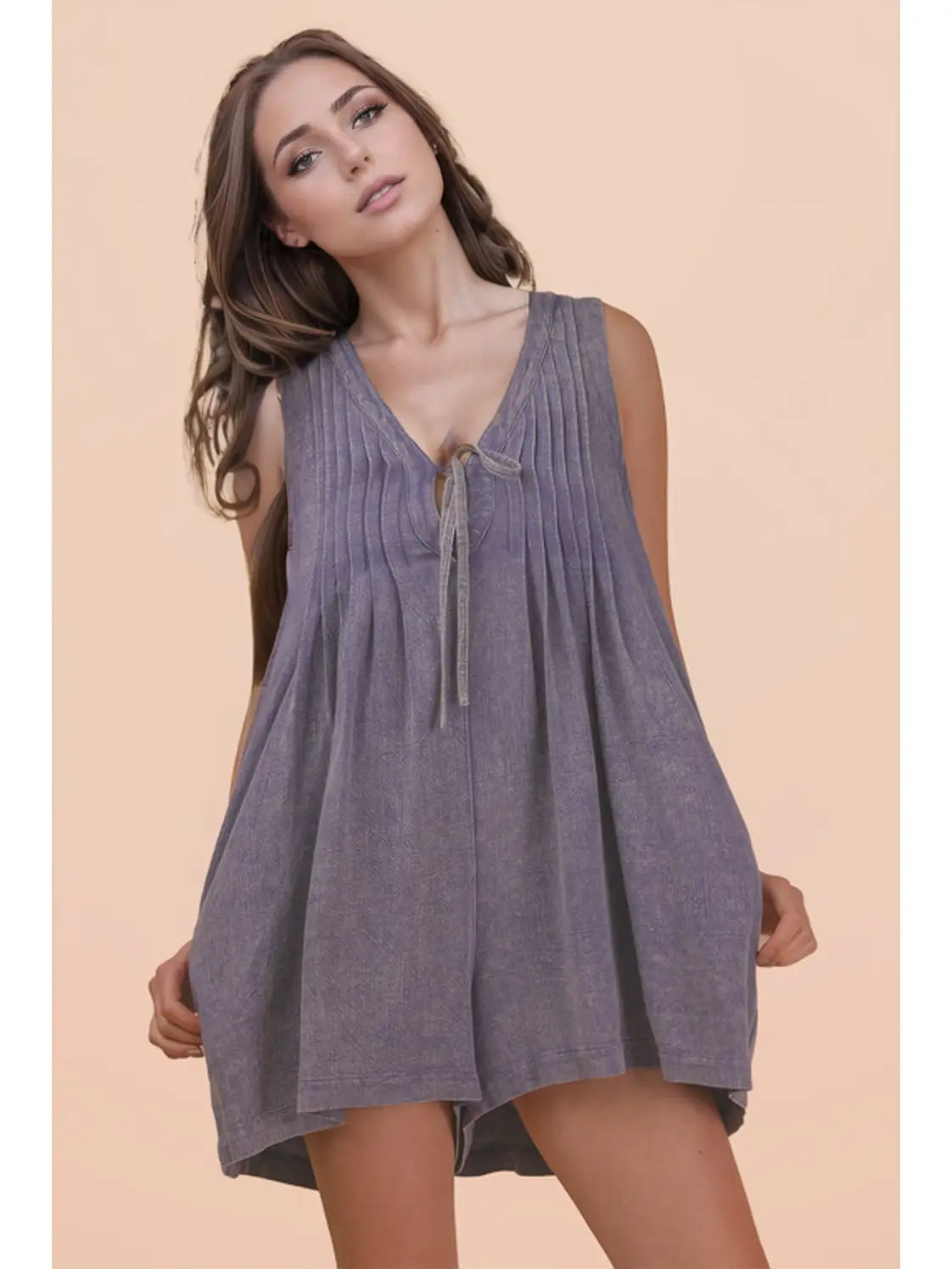 Ava's Denim Romper