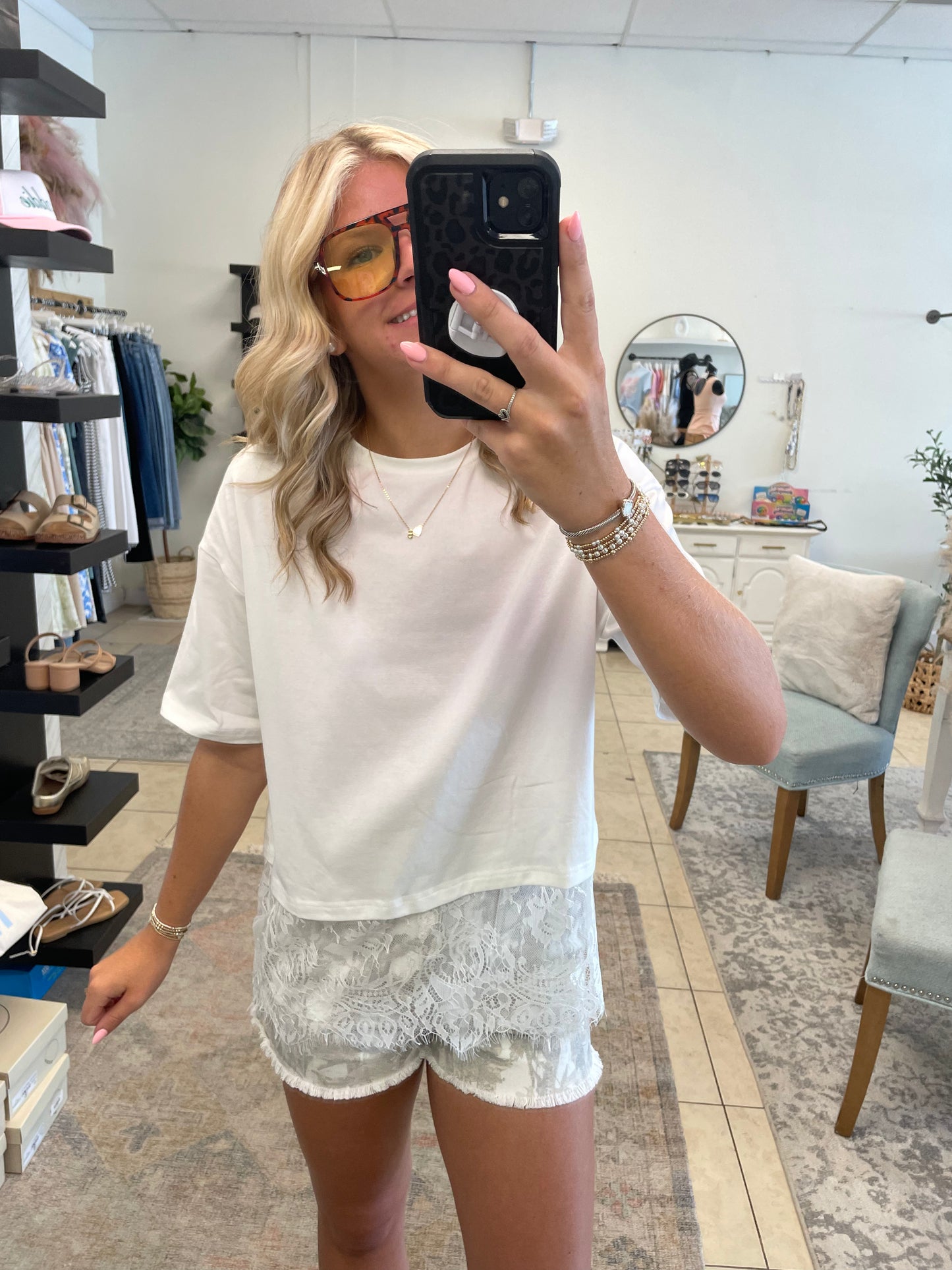 Lace Hem Tee