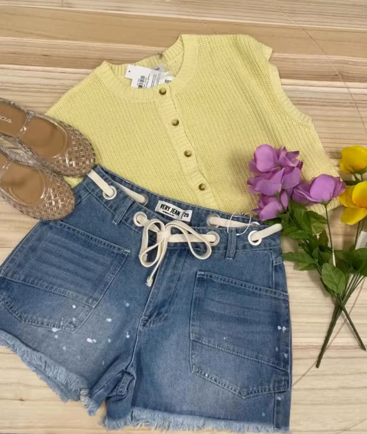 Anabelle Yellow Sweater Top