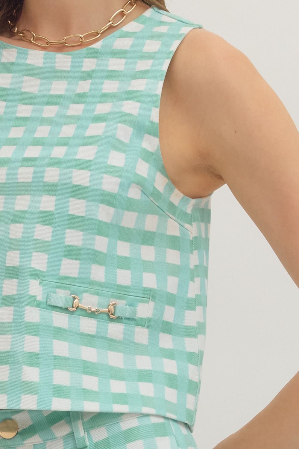 Minty Fresh Denim Vest