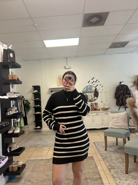 Morgan Stripped Sweater Dress