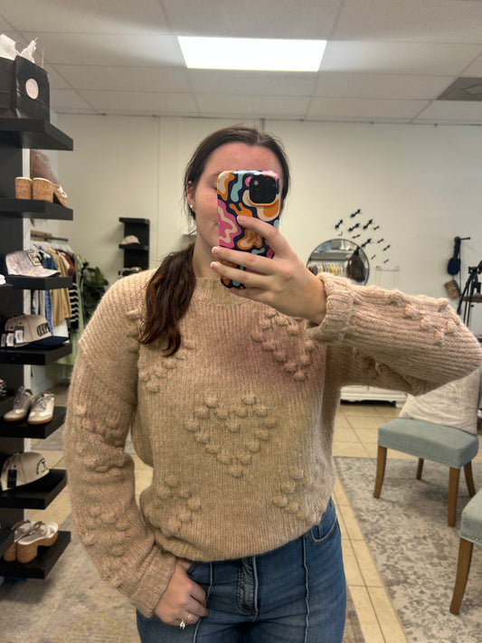 Brunch Babe Heart Sweater