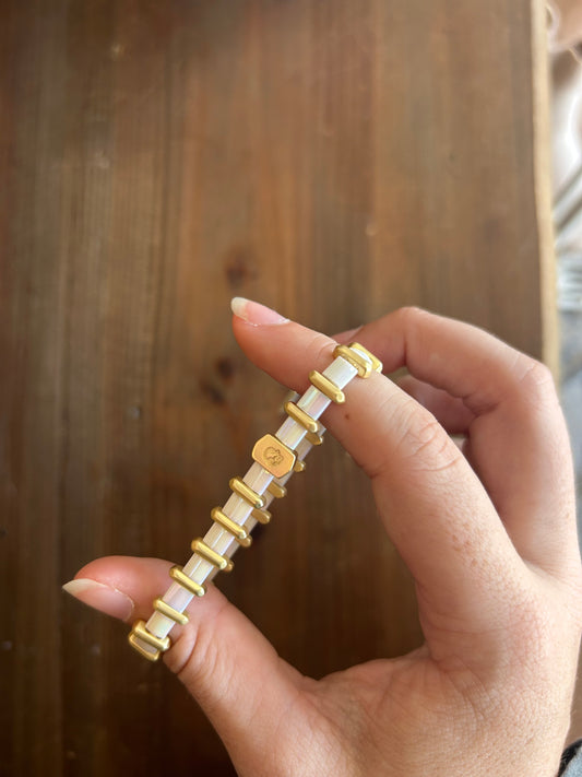 Tila Stretch Bracelet White