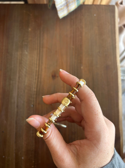 Lila Stretch Bracelet Tortoise/Cream