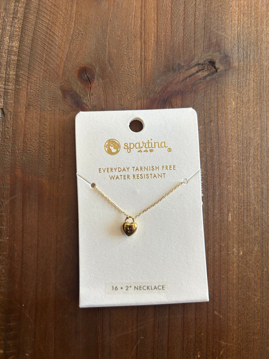 SP Locked in Love Necklace 16" Heart Padlock