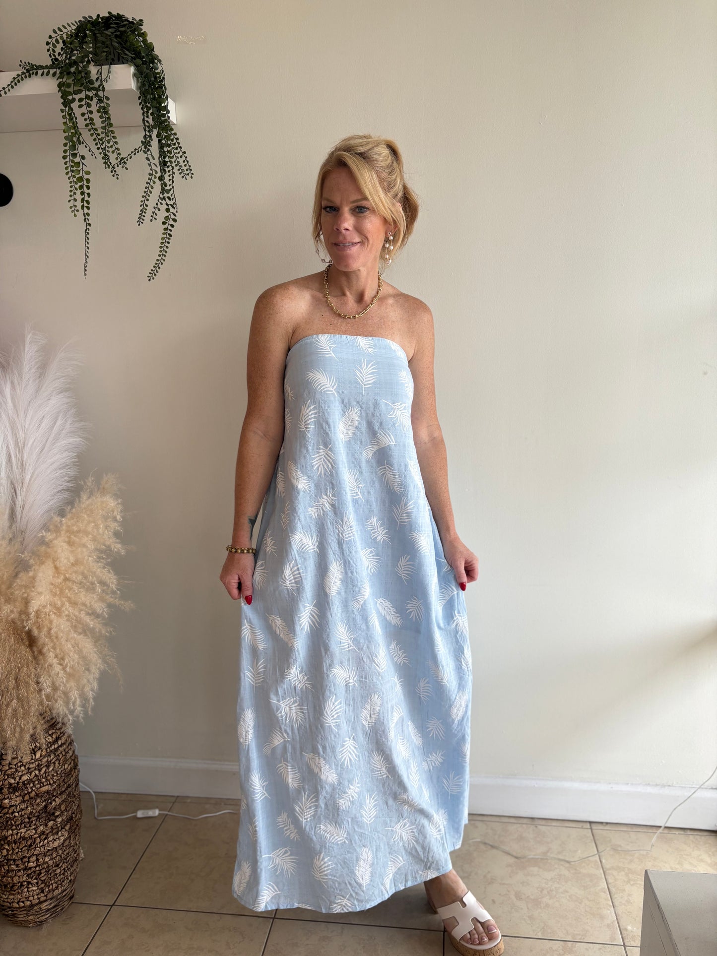 Bree Feather Maxi Dress