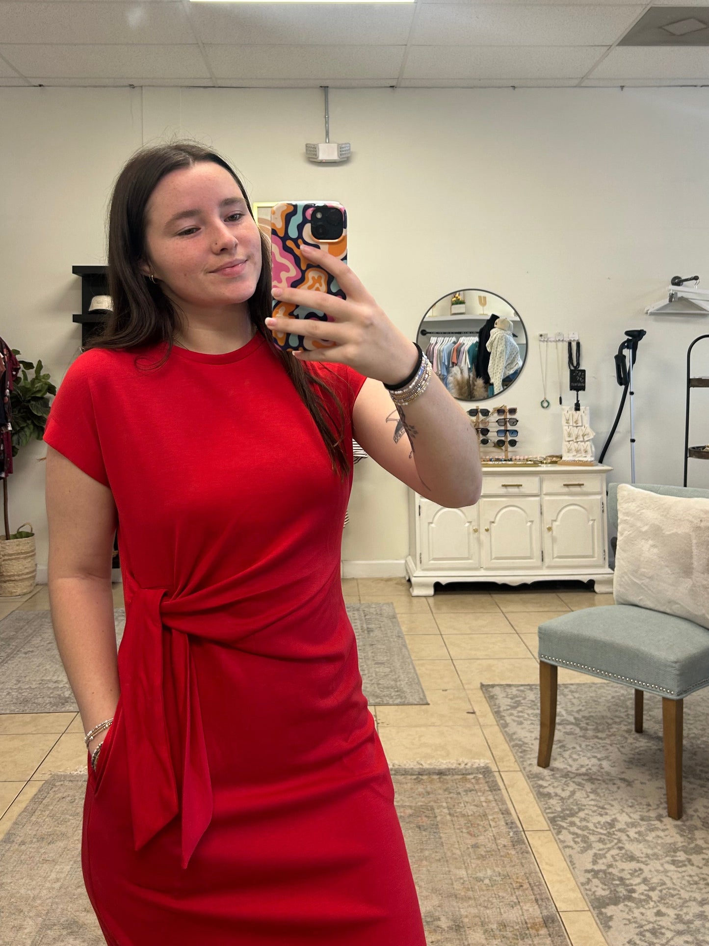 Glinda Red Maxi Dress