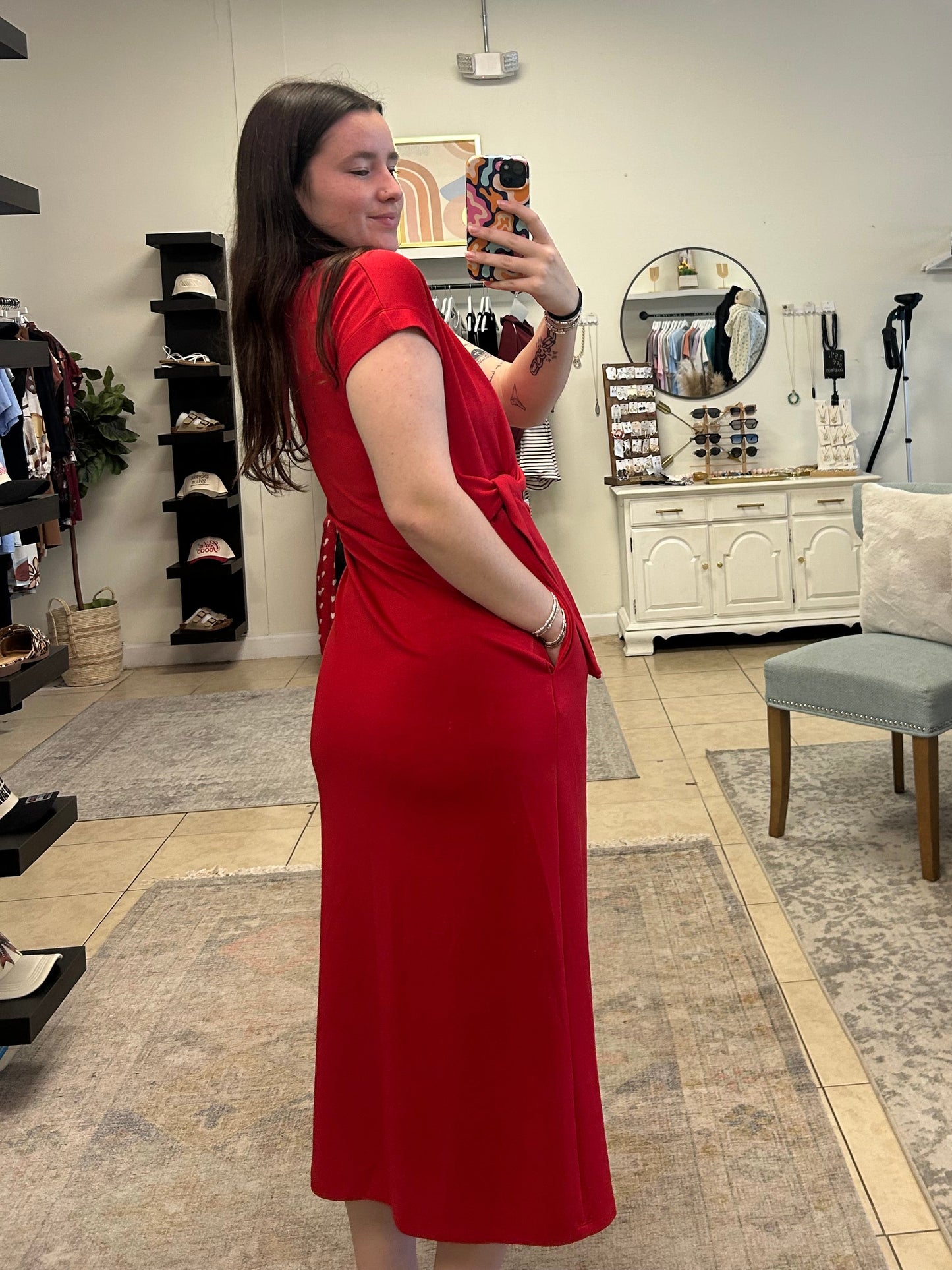 Glinda Red Maxi Dress